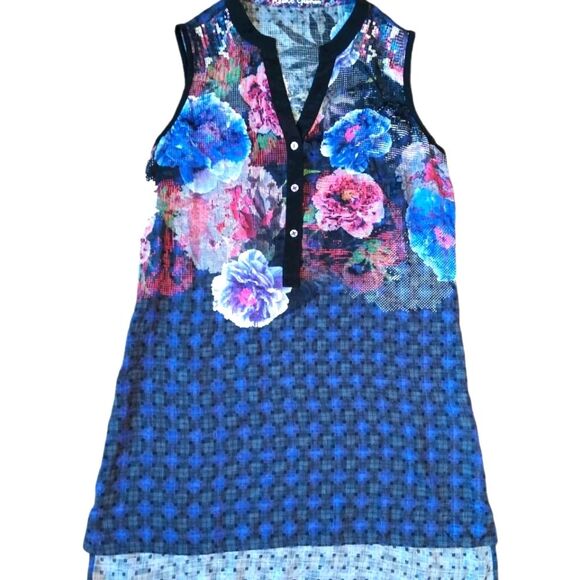 Robert Graham Silk Floral Tunic Top - Picture 1 of 10